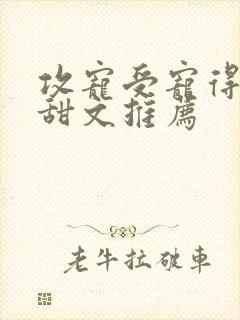 攻宠受宠得不行甜文推荐