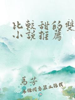 比较甜的双男主小说推荐