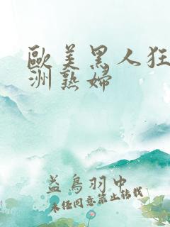 欧美黑人狂操亚洲熟妇