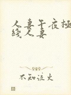 人妻午夜极品在线人妻