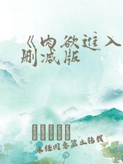 《肉欲进入》无删减版