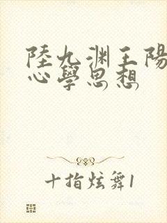 陆九渊王阳明的心学思想