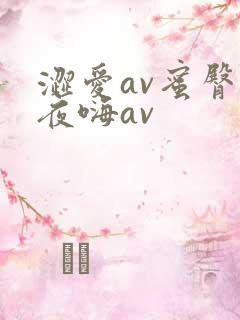 涩爱av蜜臀夜夜嗨av