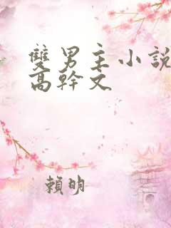 双男主小说推荐高干文