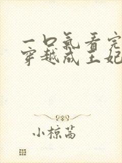 一口气看完女主穿越成王妃