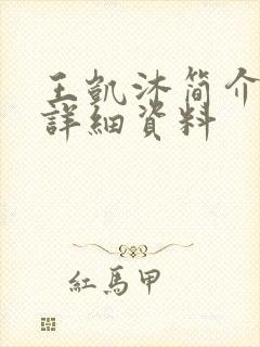 王凯沐简介个人详细资料