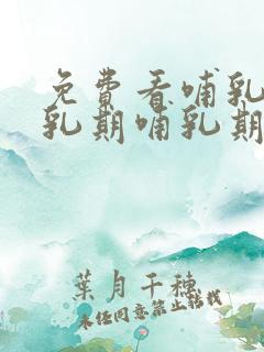 免费看哺乳期孕乳期哺乳期挤奶