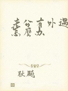 老公有外遇我该怎么办