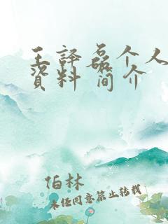 王译磊个人详细资料 简介