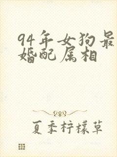 94年女狗最佳婚配属相