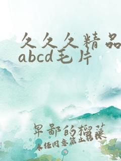久久久精品国产abcd毛片