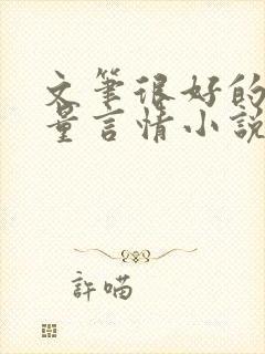 文笔很好的高质量言情小说