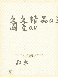 久久精品a亚洲国产av