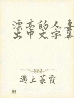 漂亮的人妻被中出中文字幕