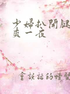 少妇扒开腿让我爽一夜