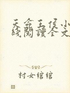 天命王侯小说在线阅读全文免费