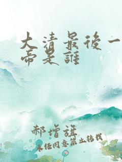 大清最后一位皇帝是谁