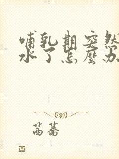 哺乳期突然没奶水了怎么办?