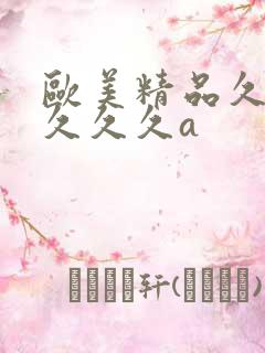 欧美精品久久久久久久a