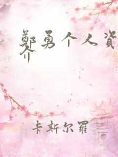 郑勇个人资料简介