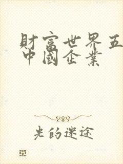 财富世界五百强中国企业