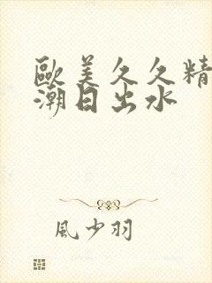 欧美久久精品高潮日出水
