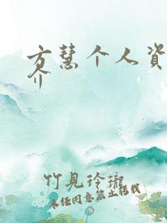 方慧个人资料简介