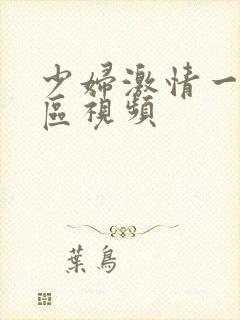 少妇激情一二三区视频