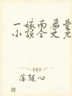 一嫁南希爱终生小说全文免费阅读