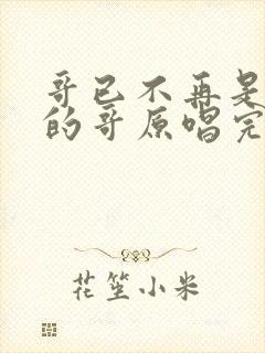 哥已不再是当年的哥原唱完整版歌词