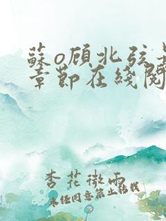 苏o顾北弦最新章节在线阅读