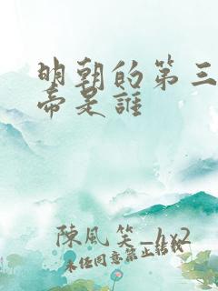 明朝的第三代皇帝是谁