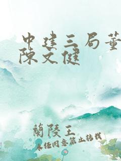 中建三局董事长陈文健