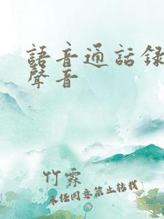 语音通话录屏没声音