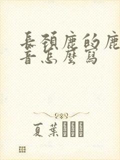 长颈鹿的鹿的拼音怎么写