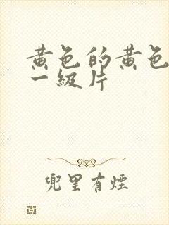 黄色的黄色录像一级片