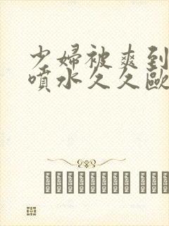 少妇被爽到高潮喷水久久欧美精品