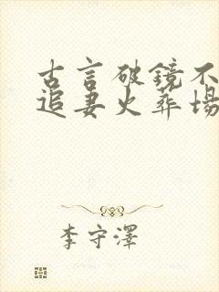 古言破镜不重圆追妻火葬场