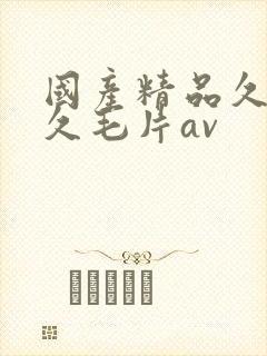 国产精品久久久久毛片av