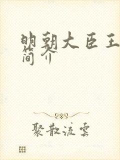 明朝大臣王守仁简介