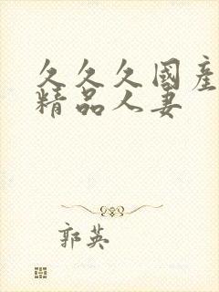 久久久国产日韩精品人妻