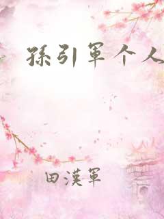 孙引军个人简介