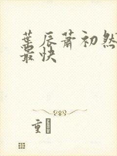 叶辰萧初然更新最快