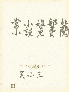 当小姐那些年的小说免费阅读