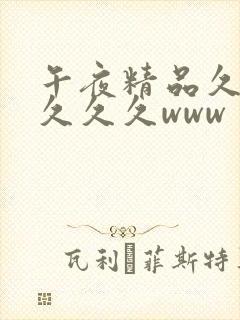 午夜精品久久久久久久www