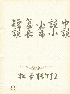 短篇小说中篇小说长篇小说