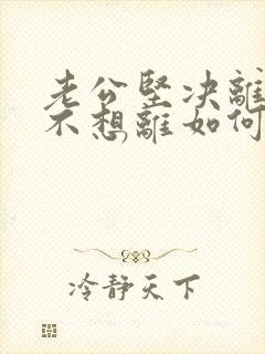 老公坚决离婚我不想离如何办