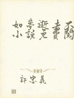 如梦逝去不可追小说免费阅读全文