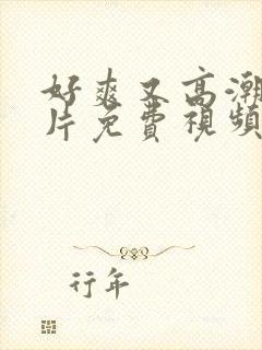 好爽又高潮了毛片免费视频