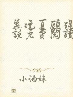 慕晚夏顾砚延小说免费阅读最新章节